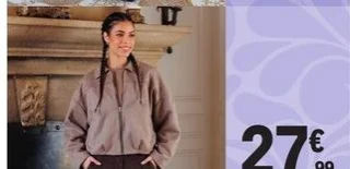 Blouson évasé en suédine