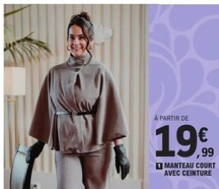 Manteau court avec ceinture Dream Valley