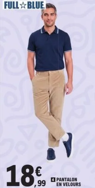 Pantalon en velours Full Blue