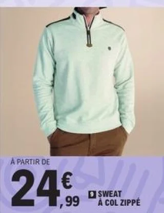 Sweat à col zippé
