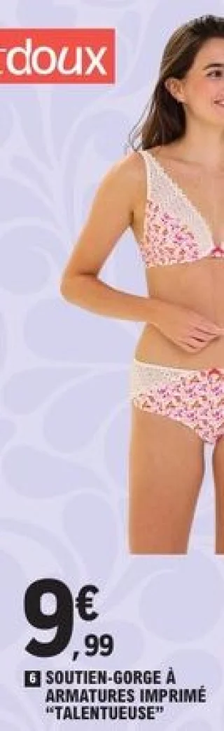 Soutien-gorge à armatures imprimé "Talentueuse" Billetdoux