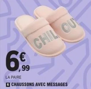 Chaussons avec messages