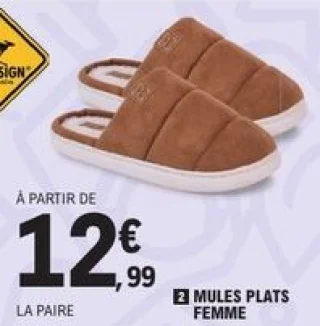 Mules plats femme