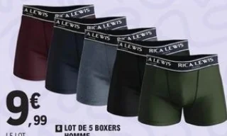Lot de 5 boxers homme Rica Lewis