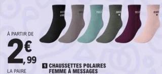 Chaussettes polaires femme à messages