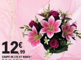 Coupe de lys et roses