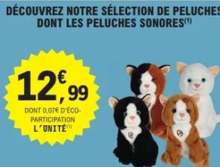 Peluches sonores