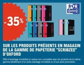 Gamme de papeterie Scribzee Oxford