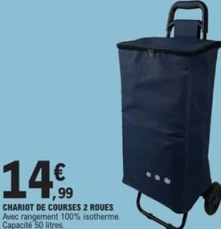 Chariot de courses 2 roues