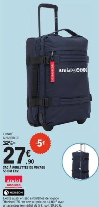 Sac à roulettes de voyage 55 cm env. Aerial
