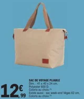 Sac de voyage pliable