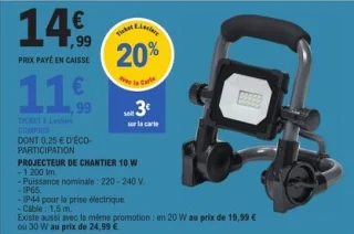 Projecteur de chantier 10 W