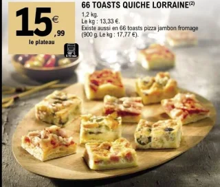66 toasts quiche lorraine