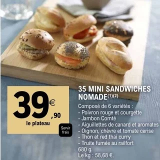 35 Mini sandwiches nomade