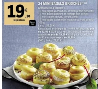 24 Mini bagels briochés