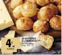 20 Gougères à l'emmental