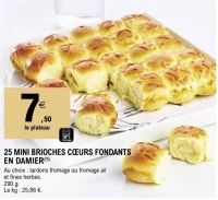 25 Mini brioches cœurs fondants en damier