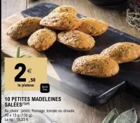 10 petites madeleines salées