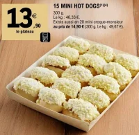 15 mini hot dogs