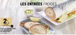 Filet de saumon farci à la mousseline de crevettes