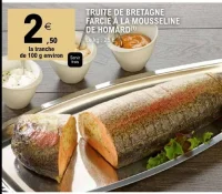 TRUITE DE BRETAGNE FARCIE À LA MOUSSELINE DE HOMARD