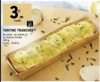 Tartine tranchée au chèvre ou au chorizo tomate 200g