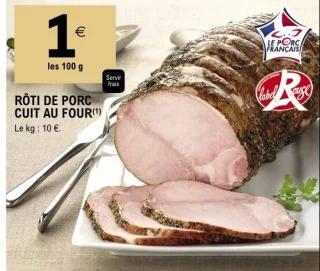 Rôti de porc cuit au four