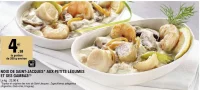 Noix de Saint-Jacques aux petits légumes et ses gambas
