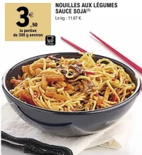 Nouilles aux légumes sauce soja