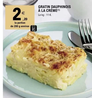Gratin dauphinois à la crème