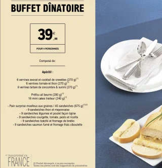 Buffet Dînatoire pour 4 personnes