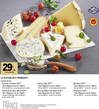 Le Plateau de 6 Fromages Nos Régions ont du Talent