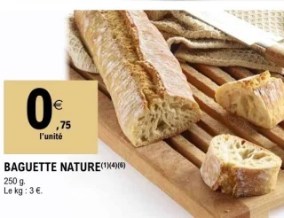 BAGUETTE NATURE 250 g