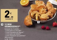 12 Mini Viennoiseries Les 3 Meuniers