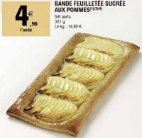 BANDE FEUILLETÉE SUCRÉE AUX POMMES