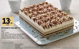 Entremets praliné 6/8 parts