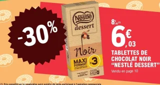 Tablettes de chocolat noir Nestlé Dessert Maxi Format x3