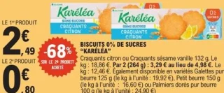 Biscuits 0% de sucres Karéléa