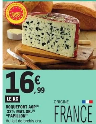 ROQUEFORT AOP "PAPILLON"