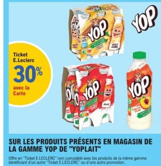 Produits de la gamme Yop de Yoplait