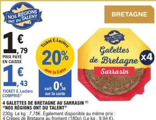 4 GALETTES DE BRETAGNE AU SARRASIN “NOS RÉGIONS ONT DU TALENT”