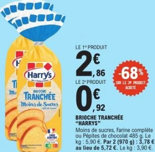 Brioche tranchée "Harrys"