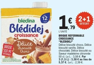Brique refermable Croissance "Blédidej" Blédina