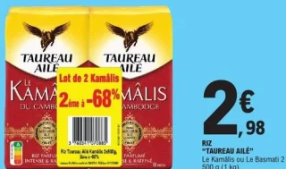 Riz "TAUREAU AILÉ" Le Kamâlis ou Le Basmati