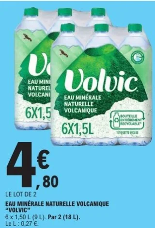 Eau minérale naturelle volcanique Volvic