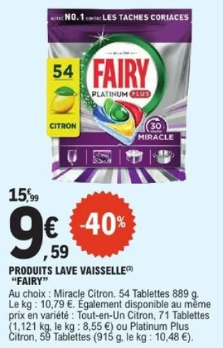Produits Lave Vaisselle FAIRY