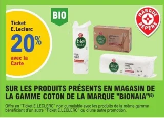 Gamme coton de la marque "BIONAIA"