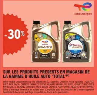 Gamme d'huile auto Total