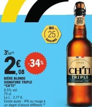 Bière blonde Signature Triple CH'TI
