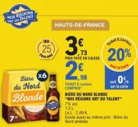 Bière du Nord blonde Nos Régions ont du Talent